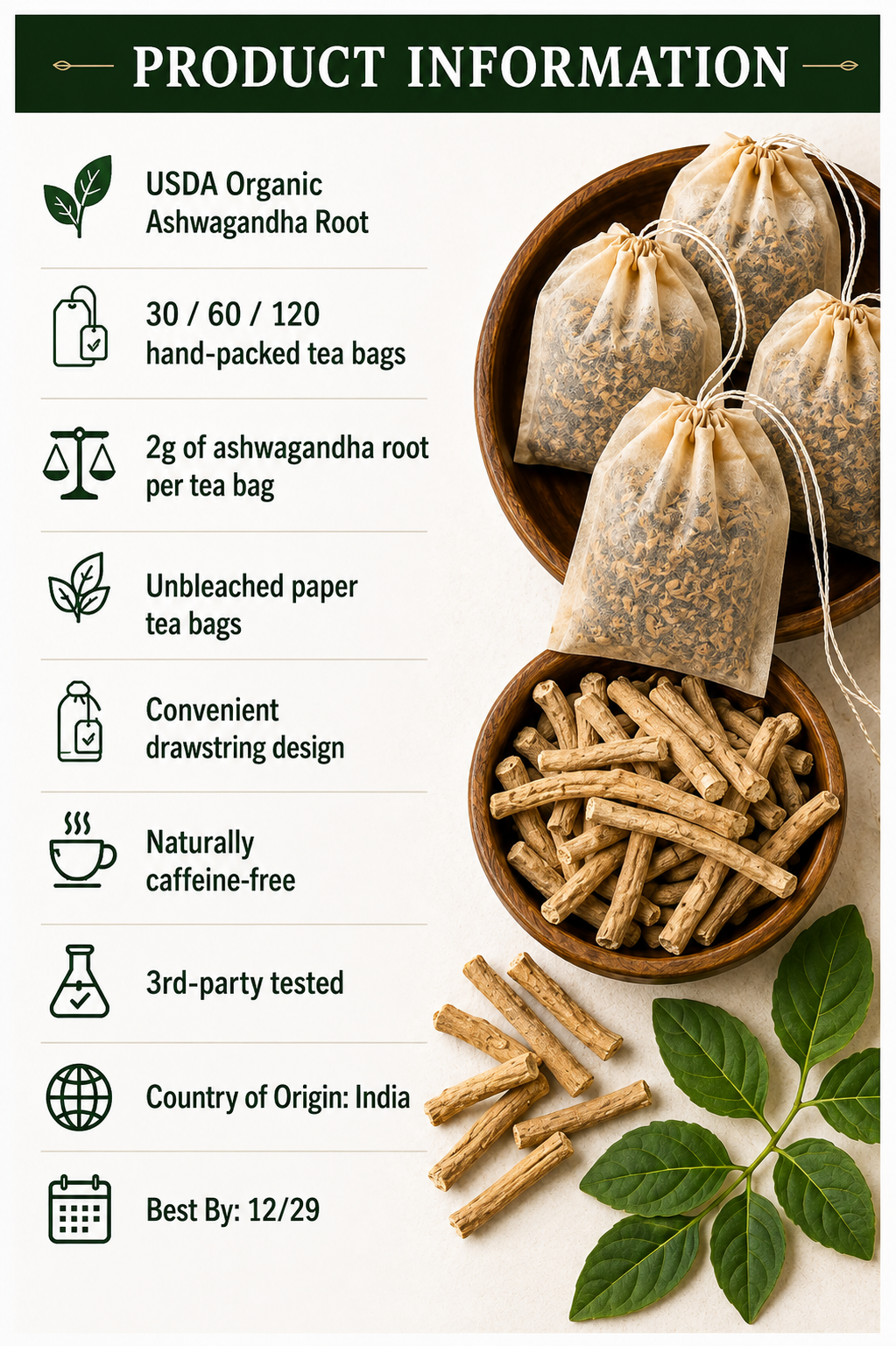 Ashwagandha Root Tea Bags